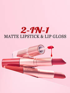 Venta caliente Tiempo multifuncional y ahorro de energía Niebla suave y color mate 3 Sticks Combo 2 en 1 Lápiz labial Brillo de labios - Product Image 6