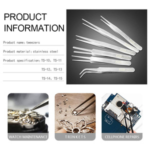 Low-priced gooi stainless steel tweezers, <b>DIY</b> succulent clips, jewel clips, rhinestone collage sticker <b>tools</b>. - Product Image 5