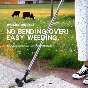Garden Manual Rolling Weeder <b>Tool</b> With Telescopic Stainless Steel Hand <b>Tools</b> Stand up <b>Weed</b> <b>Remover</b> <b>Tool</b> for Garden Yard Lawn - Product Image 5