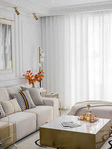 Blanc Tissé Tulle Moderne Étanche Ignifuge Translucide Ombrage Lin Gaze <span class=keywords><strong>Rideau</strong></span> pour Salon Chambre Maison - Product Image 2