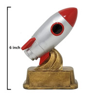 Trophée fusée en résine WEIVISTA – Conception créative, fabrication sur mesure en usine