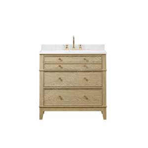 Gabinetes de tocador de baño de madera contrachapada de alta calidad Tocadores de madera con estilo resistentes al agua para baños - Product Image 2