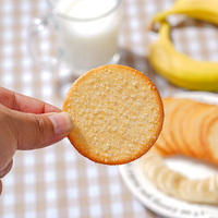 Galletas Finas y Crujientes de Plátano, Bolsa de 250g, Reemplazo de Comida para el Desayuno, Venta al por Mayor