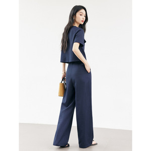 Women's Tencel Linen Suit Set Short Sleeve Summer Breathable Business Casual Work Wear Professional Commute Outfit - Product Image 4
