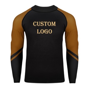 Wholesale Custom Logo Long Sleeve Rashguard for Men Printed <strong>Surf</strong> Sports Spandex UPF 50+ BJJ Custom <strong>Print</strong> for Sports Athletes - Product Image 4