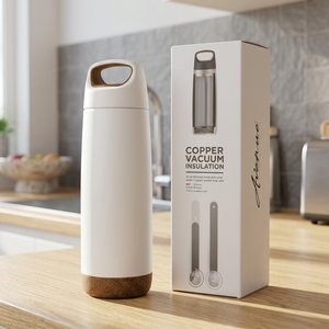 Bouteille isotherme sans marque de 600 ml avec isolation sous vide et infusions de cuivre, modèle 100565-2 - Product Image 2