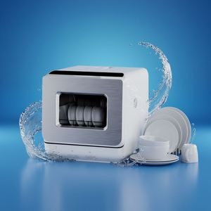 Nouvelle Lave-vaisselle Électrique Automatique de Comptoir en Plastique avec Contrôle Tactile, 4,5 L, Séchage par Ventilateur PTC, 4-5 Services - Product Image 1