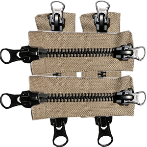 Manufacturer Custom Two-Way Brass Metal Zippers with Zipper <strong>Processing</strong> <strong>Accessories</strong> for <strong>Garments</strong> Handbags Suitcases Jackets Shoes - Product Image 1