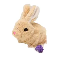 Eğitici interaktif oyuncaklar, elektrikli yürüyüş tavşan oyuncak, elektronik peluş tavşanları paskalya peluş interaktif oyuncak tavşan