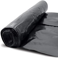 Bâche en polyéthylène noir PE pour la construction, 4 m x 50 m