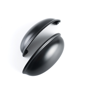 Tirador de cajón negro mate, moderno y minimalista, de media luna, de aleación de zinc, para armario, cocina y baño - Product Image 4