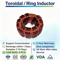 Bobine d'inductance toroïdale à noyau annulaire, bobine de refoulement en fil de cuivre enroulé, de 27 mm à 80 mm, filtre EMI pour carte d'alimentation à découpage, directement de l'usine