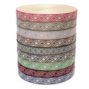 Tali Anjing Jacquard Webbing Kustom dari Poliester Nilon, Pita Webbing Desainer dengan Berbagai Warna, Tali Khusus untuk Aksesoris Tas - Product Image 3