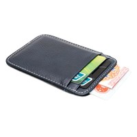 ODM OEM Kustom 2026 Dompet Kartu Koin dari Kulit Gabus Asli Berlapis Minyak, Anyaman Polos dengan Sudut Melengkung, Tempat Kartu Kredit