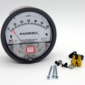   Manomètre différentiel magnétique 0-60 Pa, type à aiguille, fabriqué aux États-Unis - Product Image 1