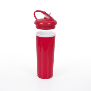 Botella de Agua Reutilizable de Plástico, Aislada, Libre de BPA, de 500 ml, Color Rojo, con Diseño Moderno Antiderrames para Ciclismo - Product Image 4