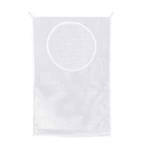 Wall Mounted <b>Mesh</b> <b>Laundry</b> <b>Bag</b> White Rectangle Bathroom Storage For Clothes Socks Underwear - Product Image 5