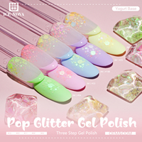 ICE NOVA Pop paillettes Gel vernis marque privée flocon étincelle paillettes arc-en-ciel ruban couleurs série nouveau vernis à ongles Gel