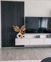 Panel de Pared Acústico de Madera Negra, Reductor de Ruido, Akupanel, Tablero de MDF y Melamina para Decoración del Hogar