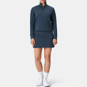 Maglione Sportivo Oversize con <span class=keywords><strong>Collo</strong></span> Alto e Mezza Zip per Allenamento Tennis Golf <span class=keywords><strong>Polo</strong></span> Pullover da Donna - Product Image 5