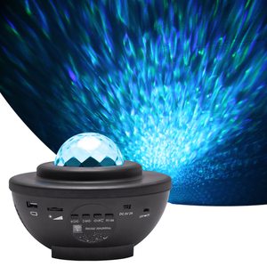Proyector de luz de Noche Estrellada para habitación de niños, luz led con USB, con control remoto, para proyectar olas, galaxia, estrella verde, cielo estrellado - Product Image 1