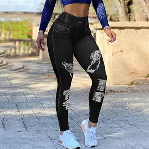 Pantalon de sport sans couture pour femmes, Leggings de Yoga, de haute qualité, prix d'usine, bon marché