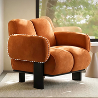 Fauteuil de loisirs rétro français avec structure en bois massif, pour salon, balcon, chambre, simple, pour une personne, fauteuil paresseux