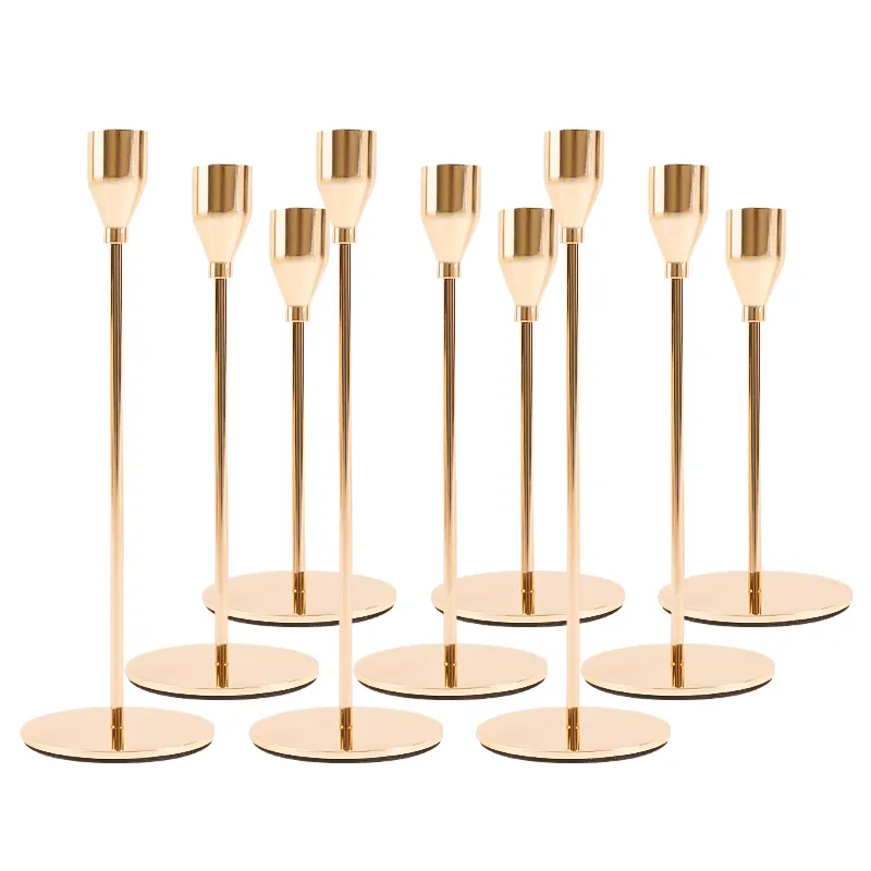Candelero Diseño simple Decoración de la boda Suministros para fiestas Cena elegante con velas Soporte de hierro Soporte de vela de metal