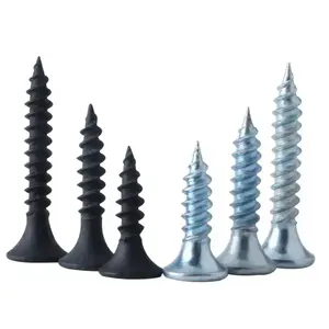 TOBO Black Oxide Tapping Machine Screws Custom Factory Hex Socket Head Fastener For Chipboard And Concrete