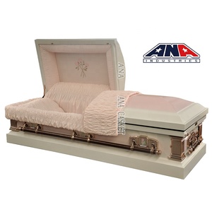 ANA commercio all'ingrosso funerale forniture bianco rosa 23 pollici Bara Scrigno