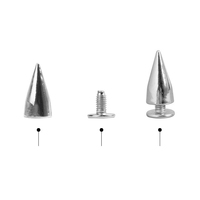Longueur 8/10/15/21/26/29mm Punk Rivet Pointu Clou Style Gothique Bouton Alliage Argent Rivets Boucle pour Rivets En Cuir
