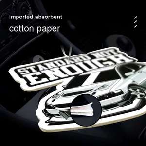 จี้น้ำหอมรูปรถทำจากกระดาษสำหรับตกแต่งรถที่ทันสมัยและทันสมัยเป็นมิตรต่อสิ่งแวดล้อม - Product Image 3