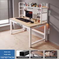 Bureau d'étude compact tout-en-un pour chambre à coucher avec panneau perforé pour ordinateur et table de jeu