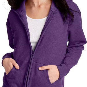 <span class=keywords><strong>Felpa</strong></span> da <span class=keywords><strong>donna</strong></span> con cappuccio Full-zip <span class=keywords><strong>felpa</strong></span> personalizzata in tinta unita con cappuccio con cappuccio - Product Image 6