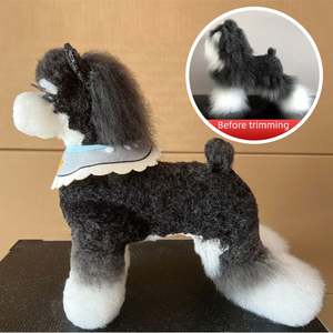 KyrenMed Schnauzer modello di peli di cane per taglio di peli di cane parrucca per la toelettatura canina manichino per la pratica della toelettatura di animali domestici - Product Image 5