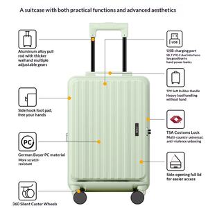 Nuova Valigia da Viaggio Stranger Travel 20 Pollici, Trolley Rinforzato Resistente con Ruote Girevoli, Ampia Capacità, Chiusura con Password - Product Image 3