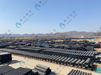 Fabricant professionnel de tuyaux en fonte ductile ISO2531-2009 C25 C30 C40 6m, peints en noir pour utilisation en pipeline