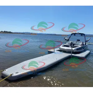 Drop Stitch Inflatable Yacht Dock Water Floating Dock Swim Platform Inflatable Jet Ski Pontoon Boat Docks