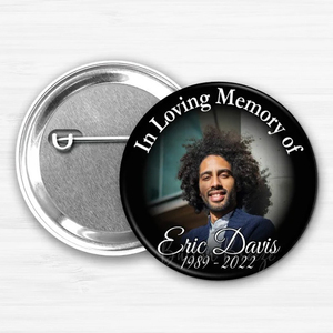 In liebevoller Erinnerung Benutzer definiertes Foto Devil Button Revers Memorial Angel Wings Begräbnis stifte zur Erinnerung an die Lebens feier - Product Image 4