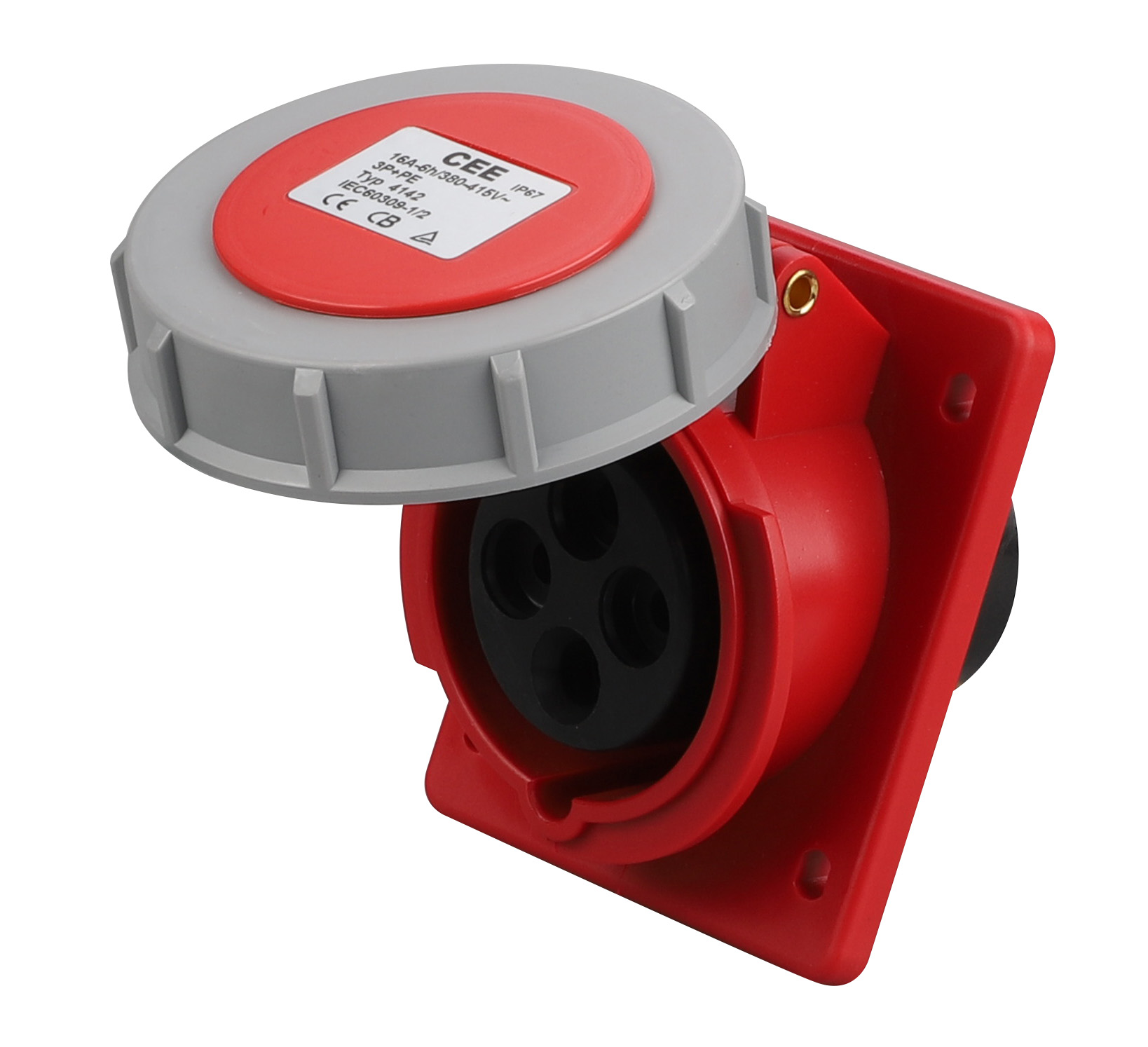 cee工业插头380 440v 32a三相3p   e 3h 3h 3h 32a工业插头插座冷藏箱