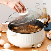 Cuisinières multifonctions 220V, marmite électrique à une ou deux couches, 1-2 personnes, ménage, poêle antiadhésive, casserole, cuiseur à riz, appareils de cuisson