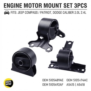 Set di 3 Supporti Motore per <span class=keywords><strong>Jeep</strong></span> <span class=keywords><strong>Compass</strong></span> Patriot Dodge Caliber 2.0L 2.4L - OEM 5105489AE 5105492AF 5105494AC A5415 A5418 - Product Image 1