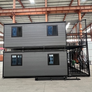 Maison conteneur moderne extensible et respirante <span class=keywords><strong>de</strong></span> 20 à 40 pieds, double largeur, à deux étages, pour usage extérieur, mobile, école, centre commercial, salon - Product Image 4