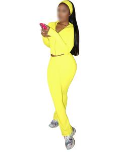 Custom logo dames trainingspakken outfits workout fitness jogger 2-delige sets yogajack flare broek met hoofddoek dameskleding - Product Image 5