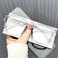 Lunettes de soleil carrées classiques personnalisées de haute qualité hommes et femmes monture transparente universelle Collections de lunettes en gros