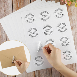 Étiquettes adhésives personnalisées imprimées sur papier synthétique multicouche, double face, découpées, pour marquage de cartons, impression rotative huit couleurs - Product Image 2