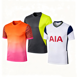 Hochwertiges Europäisches Unisex Fußballtrikot in Marineblau für Erwachsene, Anpassbares Baumwolltrikot mit Stickerei zum Bedrucken - Product Image 2