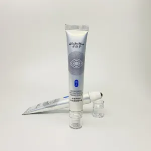 15g 30g 40g couvercle à vis crème pour les yeux lotion crème tube de crème avec tête applicateur à bille d'acier tube