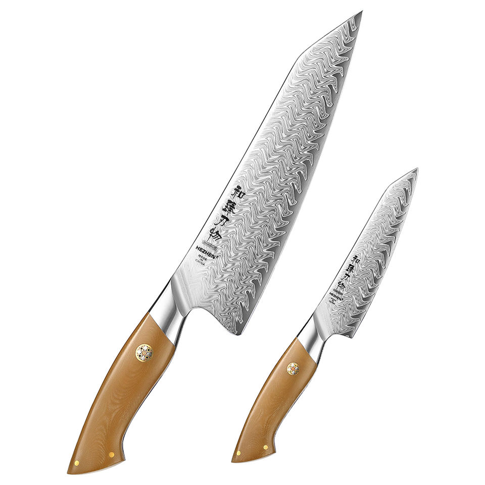 Duo Linéo — 2 couteaux Chef & Utilitaire — présentation