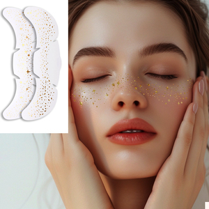 Adesivi per il Viso <span class=keywords><strong>con</strong></span> Effetto Lentiggine in Lamina d'Oro, Impermeabili, Glitterati, a Forma di Piccole Stelle per Spettacoli e Feste - Product Image 2